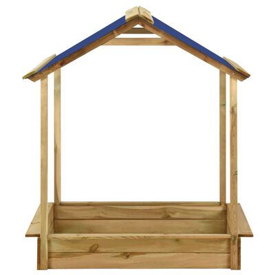 vidaXL Outdoor Playhouse with Sandpit 128x120x145 cm Pinewood