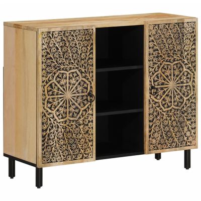 vidaXL Side Cabinet 90x33x75 cm Solid Wood Mango