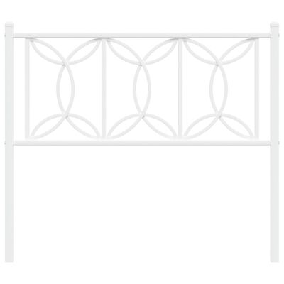 vidaXL Metal Headboard White 100 cm