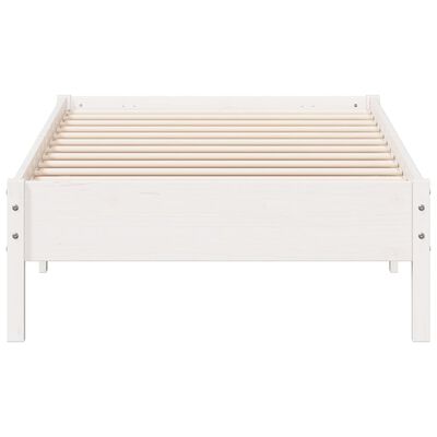 vidaXL Bed Frame without Mattress White 90x200 cm Solid Wood Pine