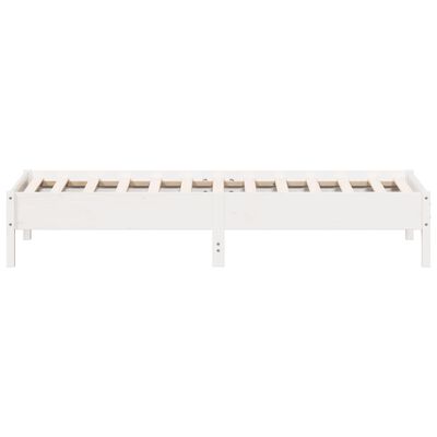 vidaXL Bed Frame without Mattress White 90x200 cm Solid Wood Pine