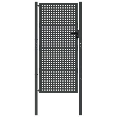 vidaXL Garden Gate Anthracite 105x225 cm Steel