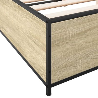 vidaXL Bed Frame without Mattress Sonoma Oak 135x190 cm Double