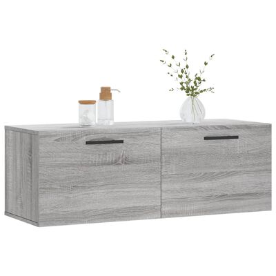 vidaXL Wall Cabinet Grey Sonoma 100x36.5x35 cm Engineered Wood