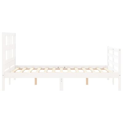 vidaXL Bed Frame without Mattress White 120x200 cm Solid Wood