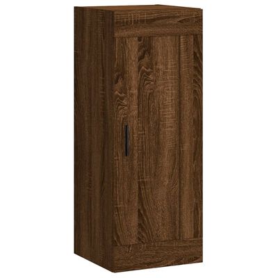 vidaXL Wall Mounted Cabinet Brown Oak 34.5x34x90 cm Engineered Wood