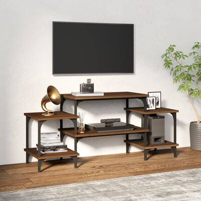 vidaXL TV Cabinet Brown Oak 117x35x52 cm Engineered Wood