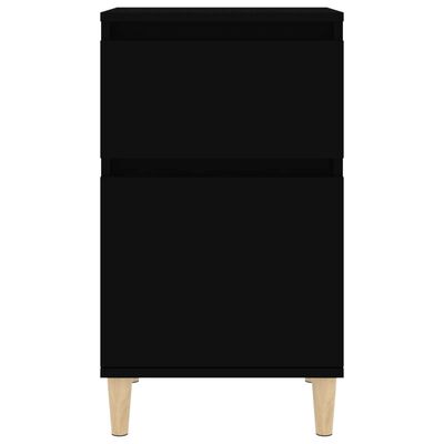 vidaXL Bedside Cabinet Black 40x35x70 cm