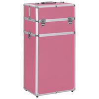 vidaXL Make-up Trolley Aluminium Pink