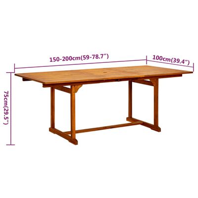 vidaXL 5 Piece Garden Dining Set Solid Wood Acacia