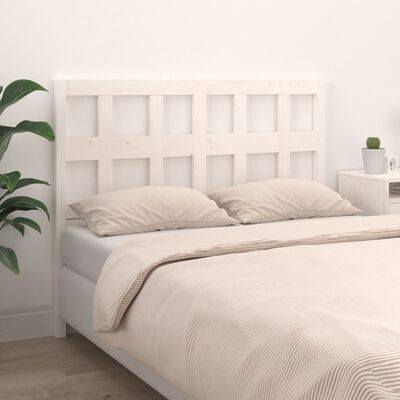 vidaXL Bed Headboard White 125.5x4x100 cm Solid Wood Pine