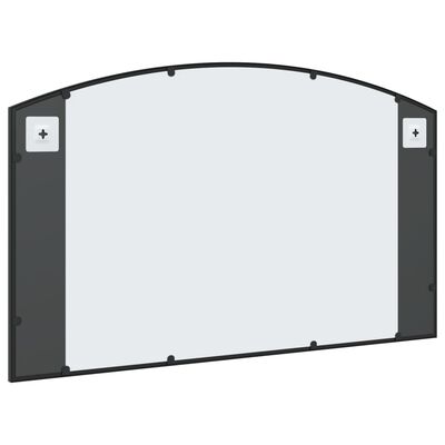 vidaXL Wall Mirror Black 100x60 cm Arch Iron