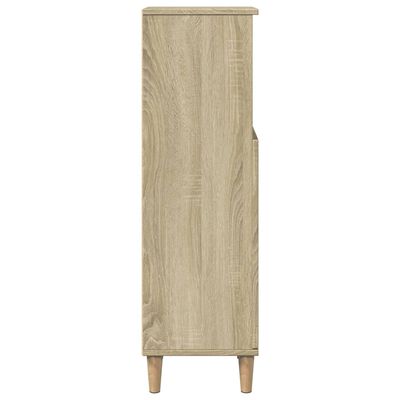 vidaXL Bathroom Cabinet Sonoma Oak 30x30x100 cm Engineered Wood