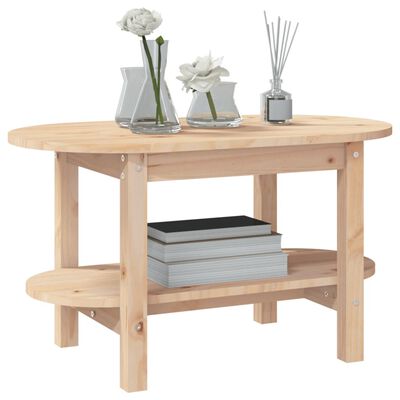 vidaXL Coffee Table 80x45x45 cm Solid Wood Pine