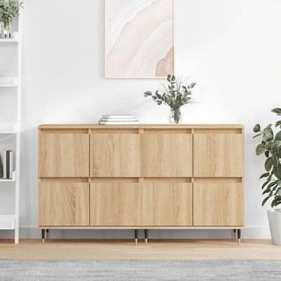 vidaXL Sideboards 2 pcs Sonoma Oak Engineered Wood