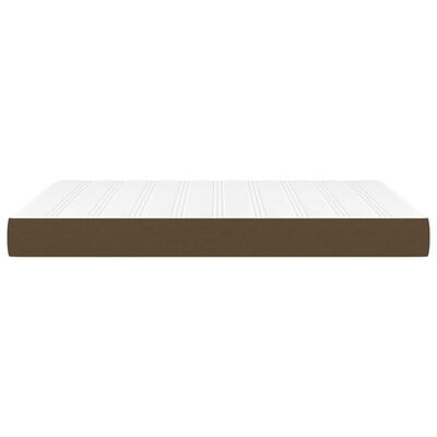 vidaXL Pocket Spring Bed Mattress Dark Brown 140x190x20 cm Fabric