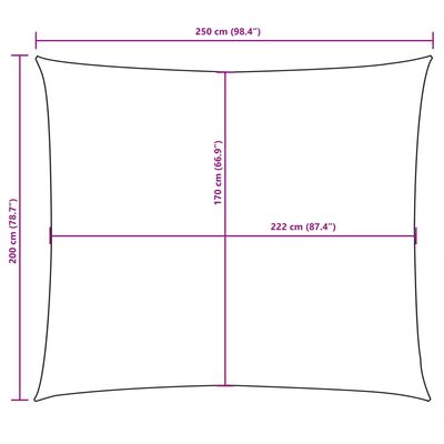 vidaXL Sunshade Sail Oxford Fabric Rectangular 2x2.5 m Cream