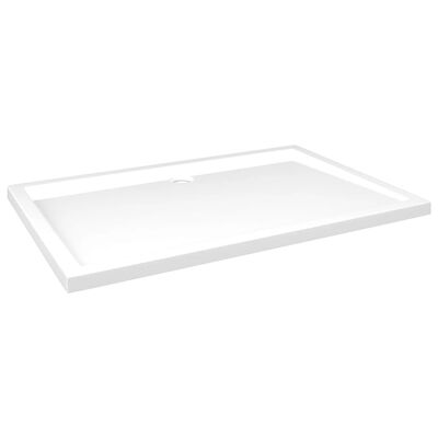 vidaXL Rectangular ABS Shower Base Tray White 80x120 cm