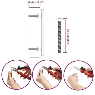 vidaXL Cabinet Handles 10 pcs Silver 160 mm Stainless Steel