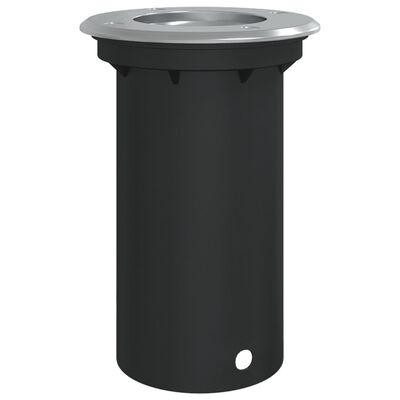 vidaXL Outdoor Ground Light Round Black 10.5x10.5cm Die-cast Aluminium