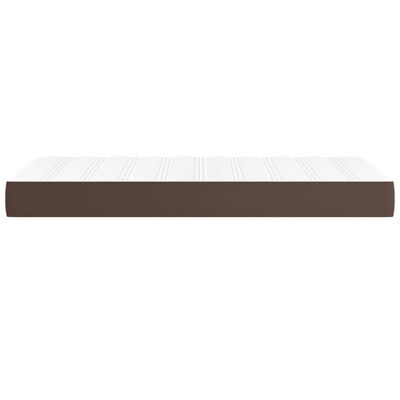 vidaXL Pocket Spring Bed Mattress Brown 80x200x20 cm Faux Leather