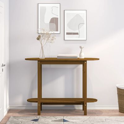 vidaXL Console Table Honey Brown 110x40x80 cm Solid Wood Pine