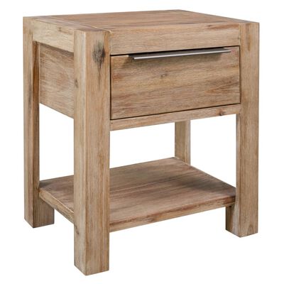 vidaXL Nightstands with Drawers 2 pcs 40x30x48 cm Solid Acacia Wood