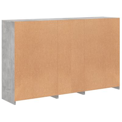 vidaXL Sideboard with LED Lights Concrete Grey 162x37x100 cm