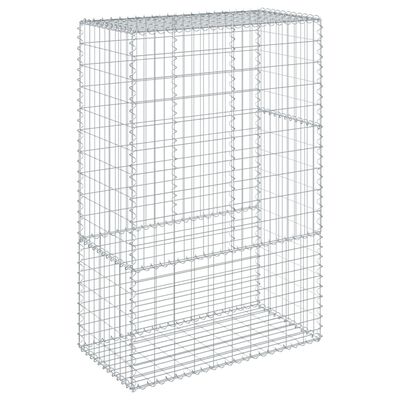 vidaXL Gabion Basket with Cover 100x50x150 cm Galvanised Iron