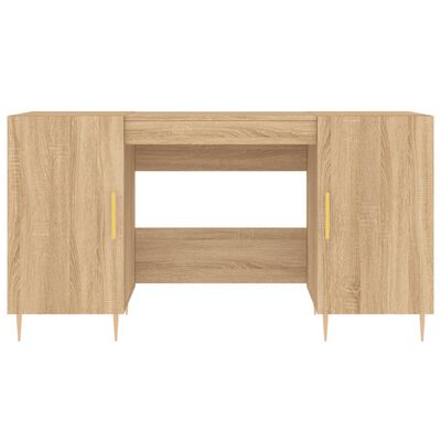 vidaXL Desk Sonoma Oak 140x50x75 cm Engineered Wood