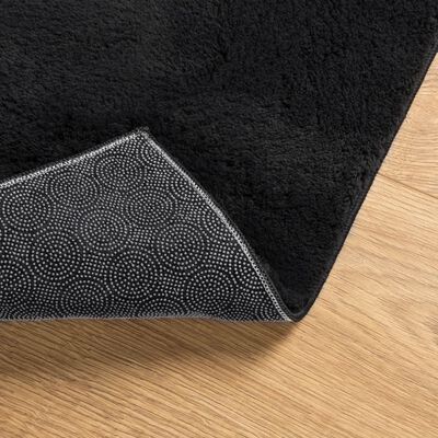 vidaXL Rug HUARTE Short Pile Soft and Washable Black 80x150 cm