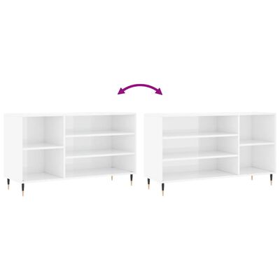 vidaXL Shoe Cabinet High Gloss White 102x36x60 cm Engineered Wood