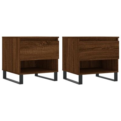 vidaXL Coffee Tables 2 pcs Brown Oak 50x46x50 cm Engineered Wood