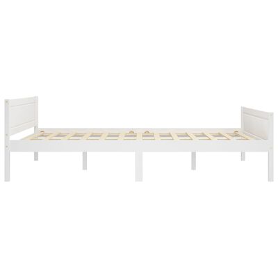 vidaXL Bed Frame without Mattress Solid Pinewood White 160x200 cm