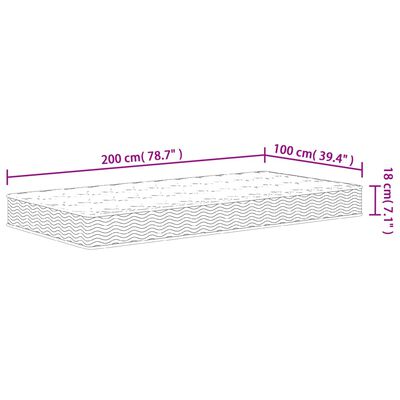 vidaXL Bonnell Spring Mattress Medium 100x200 cm