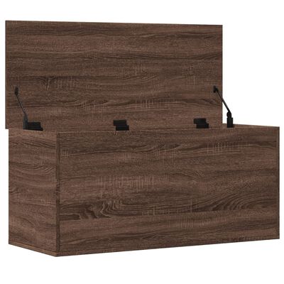 vidaXL Storage Box Brown Oak 100x42x46 cm Engineered Wood