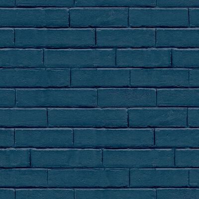 Noordwand Wallpaper Good Vibes Brick Wall Blue