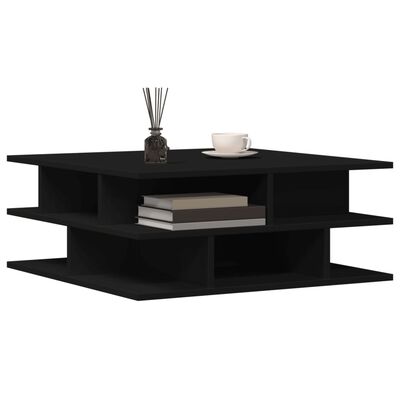 vidaXL Coffee Table Black 70x70x29 cm Engineered Wood