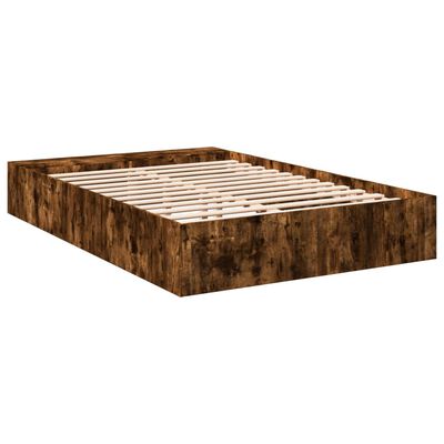 vidaXL Bed Frame without Mattress Smoked Oak 120x200 cm