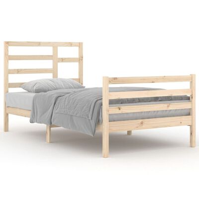 vidaXL Bed Frame Solid Wood 100x200 cm