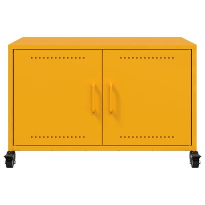 vidaXL TV Cabinet Mustard Yellow 68x39x43.5 cm Steel