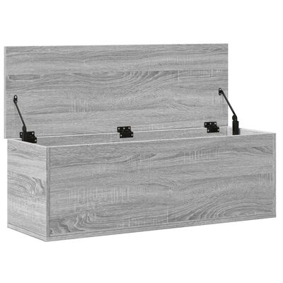 vidaXL Storage Box Grey Sonoma 102x35x35 cm Engineered Wood