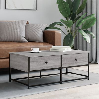 vidaXL Coffee Table Grey Sonoma 100x51x40 cm Engineered Wood