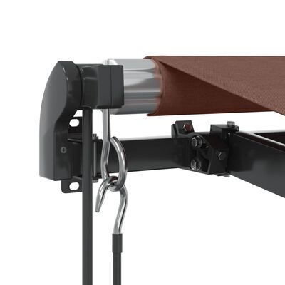 vidaXL Automatic Retractable Awning with LEDs Brown 500x350 cm