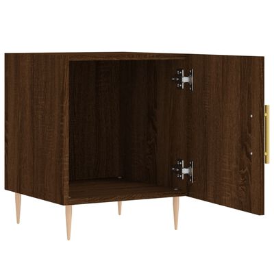 vidaXL Bedside Cabinet Brown Oak 40x40x50 cm Engineered Wood