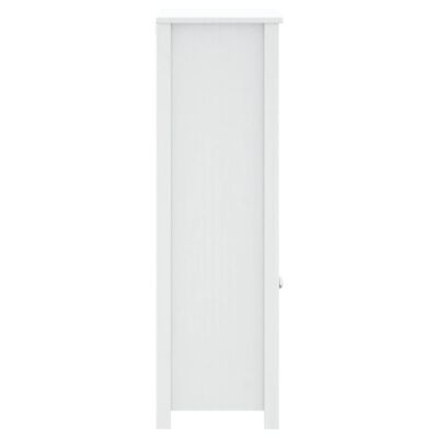 vidaXL Bathroom Cabinet BERG White 69.5x34x110 cm Solid Wood Pine