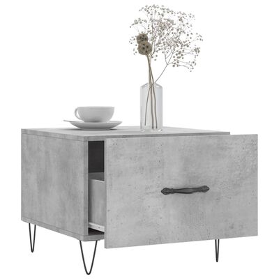 vidaXL Coffee Table Concrete Grey 50x50x40 cm Engineered Wood