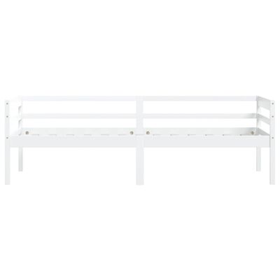 vidaXL Bed Frame without Mattress White Solid Pinewood 90x200 cm