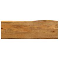 vidaXL Table Top 140x40x2.5 cm Live Edge Solid Wood Mango