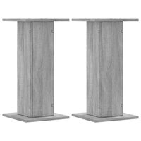 vidaXL Speaker Stands 2 pcs Grey Sonoma 30x30x60 cm Engineered Wood